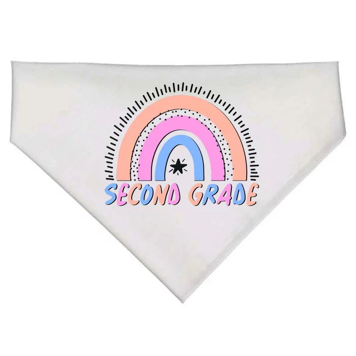 Second Grade Pastel Rainbow USA-Made Doggie Bandana