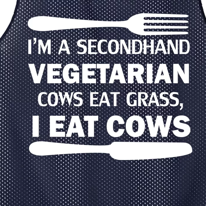 Secondhand Vegetarian Cows Eat Grass Mesh Reversible Basketball Jersey Tank