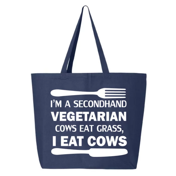 Secondhand Vegetarian Cows Eat Grass 25L Jumbo Tote