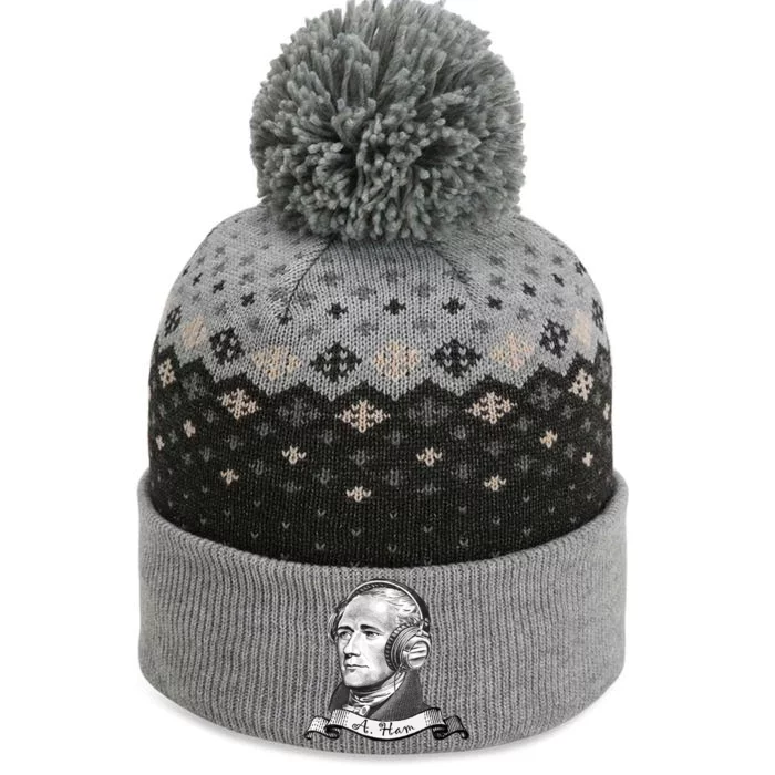 Secretary Alexander Hamilton A. Ham Headphones The Baniff Cuffed Pom Beanie