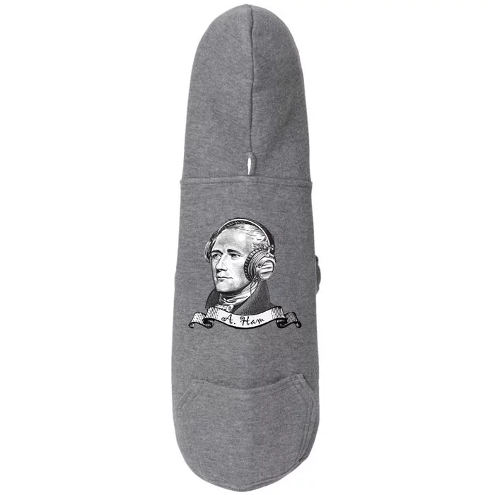 Secretary Alexander Hamilton A. Ham Headphones Doggie 3-End Fleece Hoodie