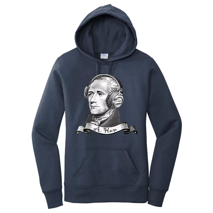 Secretary Alexander Hamilton A. Ham Headphones Women's Pullover Hoodie