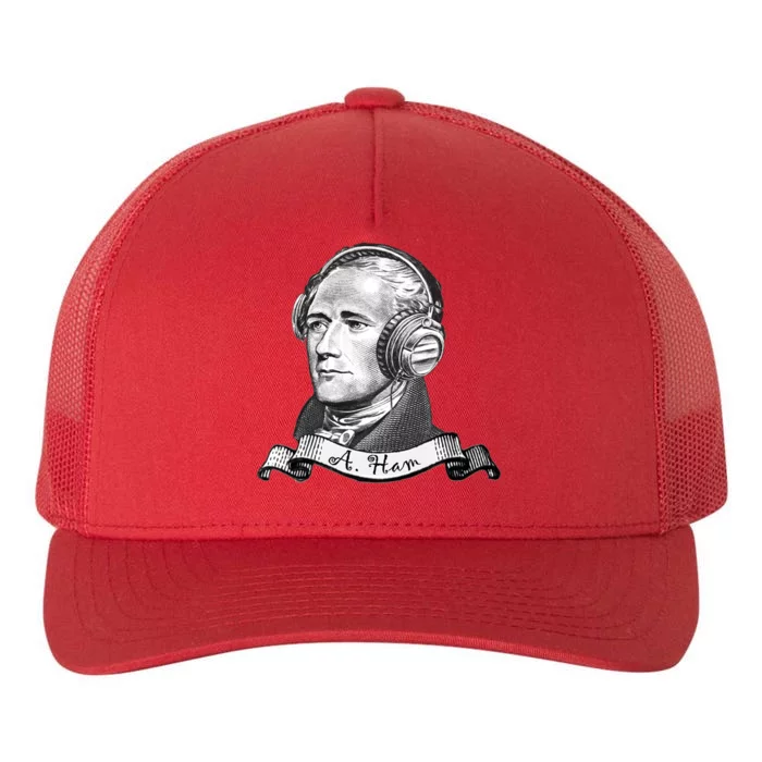 Secretary Alexander Hamilton A. Ham Headphones Yupoong Adult 5-Panel Trucker Hat