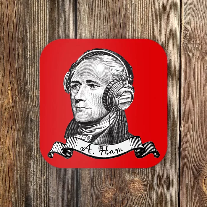 Secretary Alexander Hamilton A. Ham Headphones Coaster