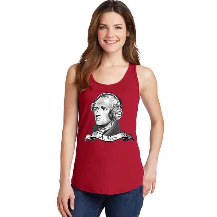 Secretary Alexander Hamilton A. Ham Headphones Ladies Essential Tank