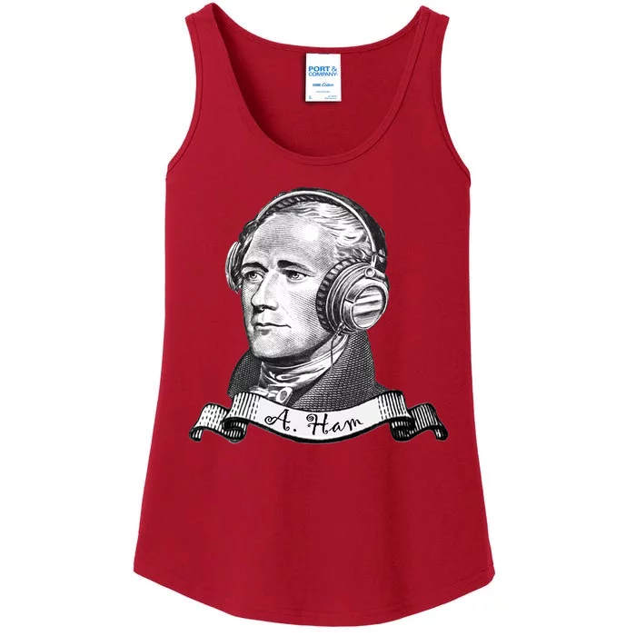 Secretary Alexander Hamilton A. Ham Headphones Ladies Essential Tank