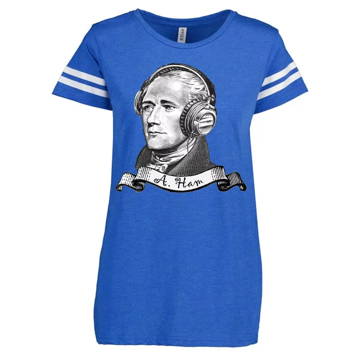 Secretary Alexander Hamilton A. Ham Headphones Enza Ladies Jersey Football T-Shirt