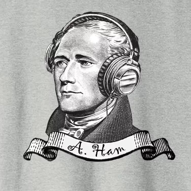 Secretary Alexander Hamilton A. Ham Headphones Women's Crop Top Tee