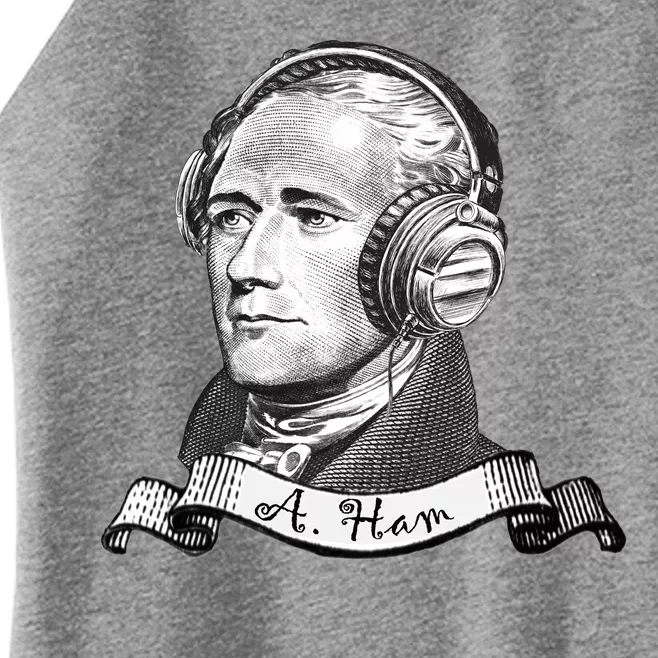 Secretary Alexander Hamilton A. Ham Headphones Women’s Perfect Tri Rocker Tank