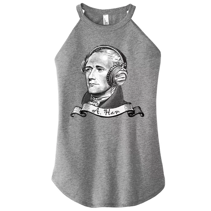 Secretary Alexander Hamilton A. Ham Headphones Women’s Perfect Tri Rocker Tank