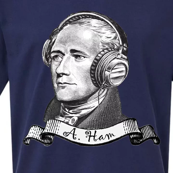 Secretary Alexander Hamilton A. Ham Headphones Sueded Cloud Jersey T-Shirt