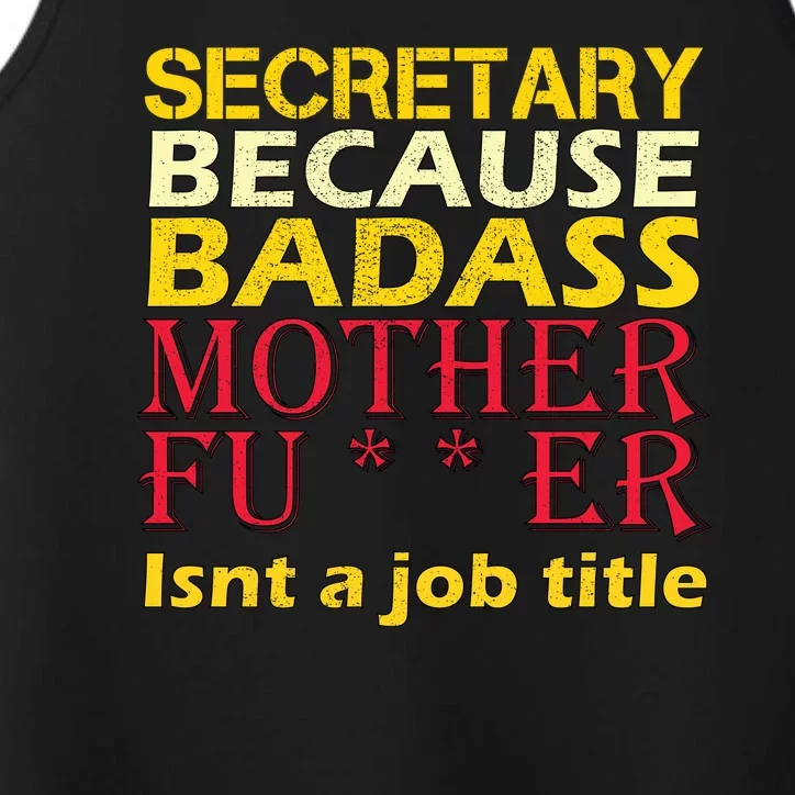 Secretary Badass Job Title Performance Tank