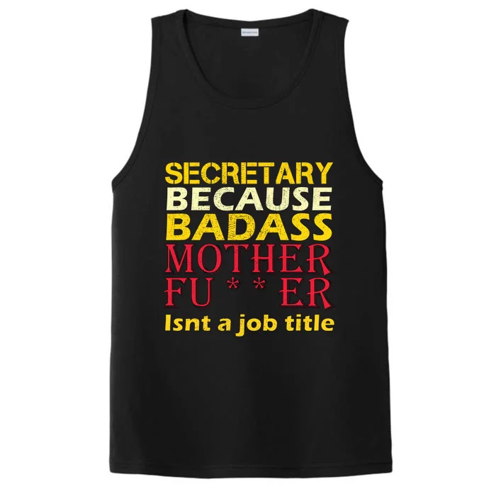 Secretary Badass Job Title Performance Tank