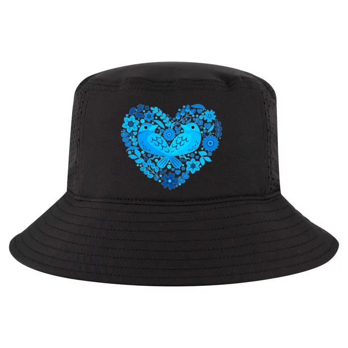 Secrets Blur Bird Heart Cool Comfort Performance Bucket Hat