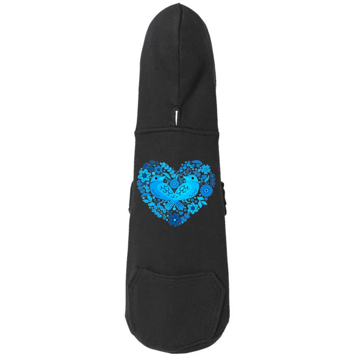 Secrets Blur Bird Heart Doggie 3-End Fleece Hoodie