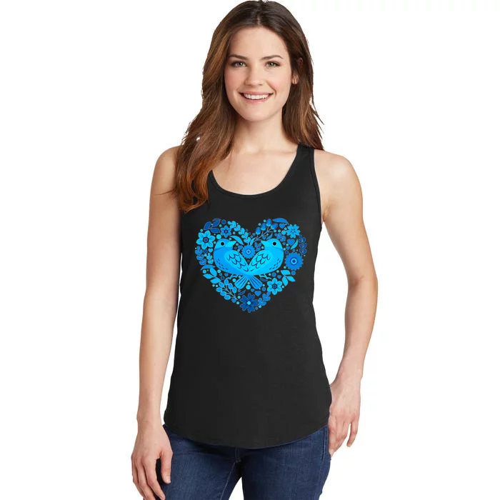 Secrets Blur Bird Heart Ladies Essential Tank