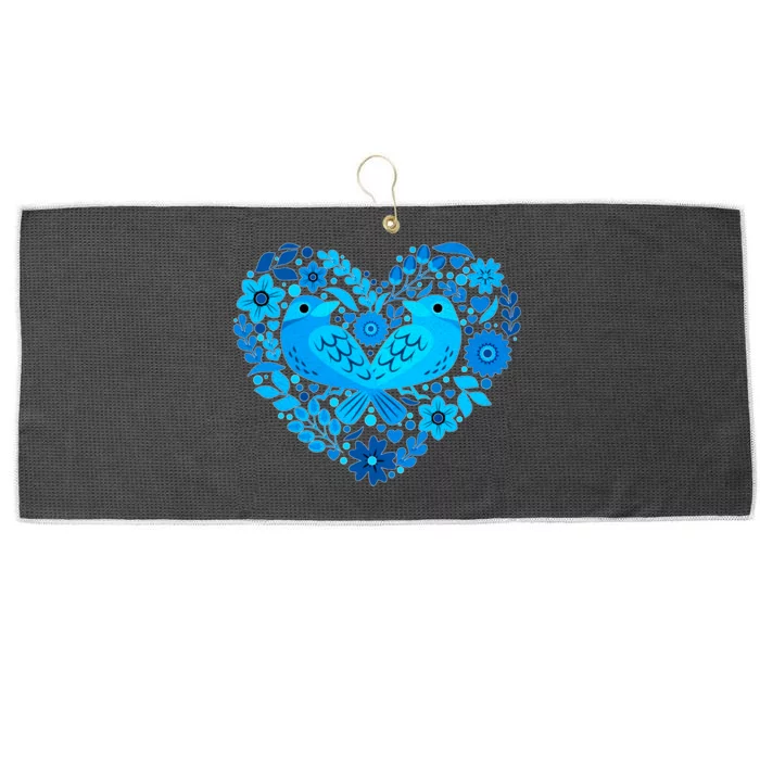 Secrets Blur Bird Heart Large Microfiber Waffle Golf Towel