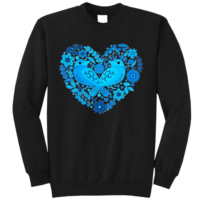 Secrets Blur Bird Heart Tall Sweatshirt