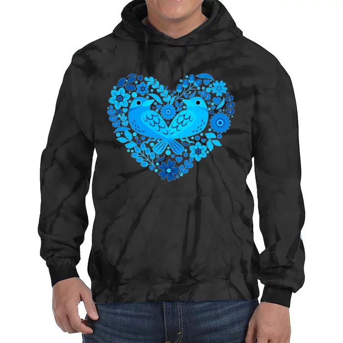 Secrets Blur Bird Heart Tie Dye Hoodie