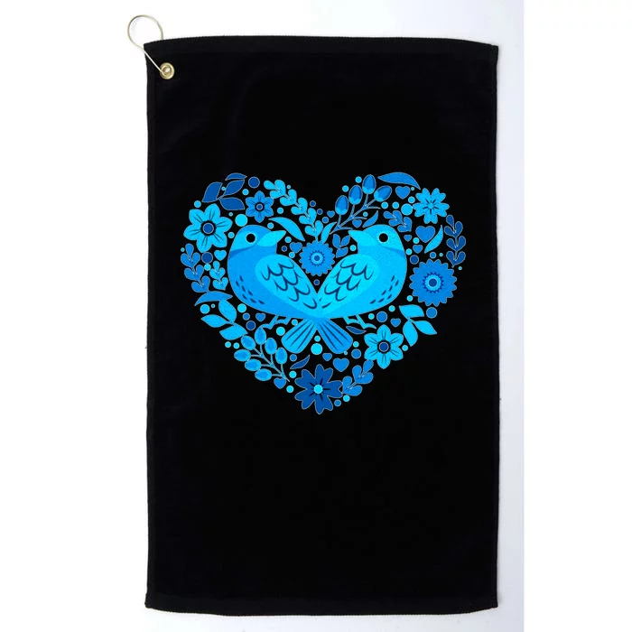 Secrets Blur Bird Heart Platinum Collection Golf Towel