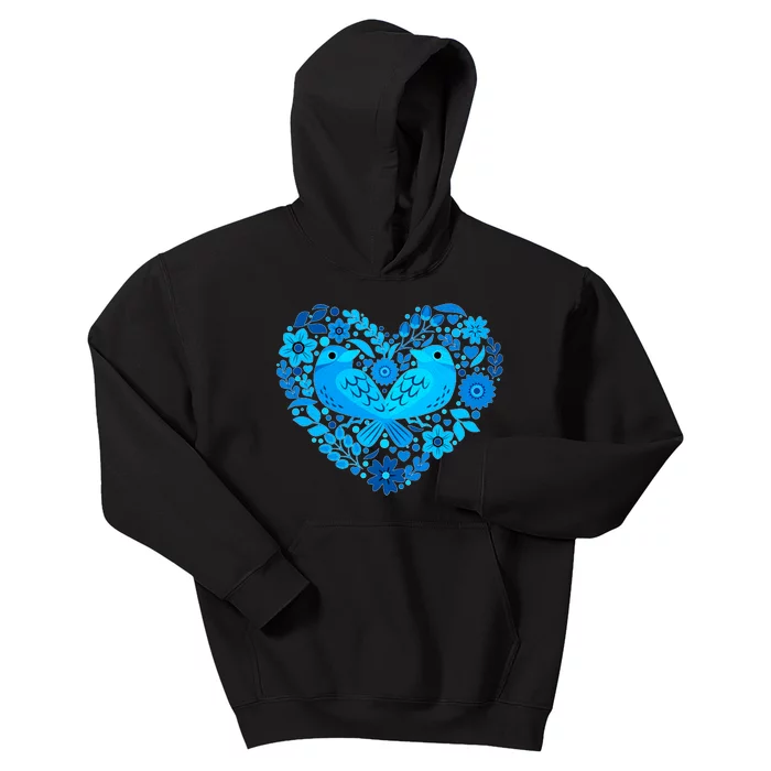 Secrets Blur Bird Heart Kids Hoodie