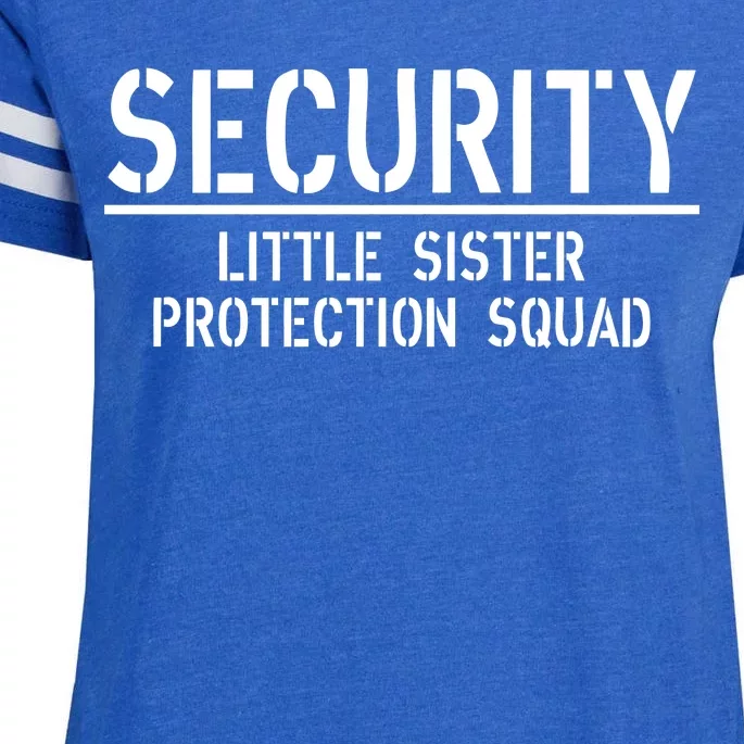 SECURITY Little Sister Protection Squad Funny Big Brother Enza Ladies Jersey Football T-Shirt