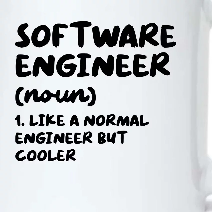 Software Engineer Definition Funny Engineering Black Color Changing Mug