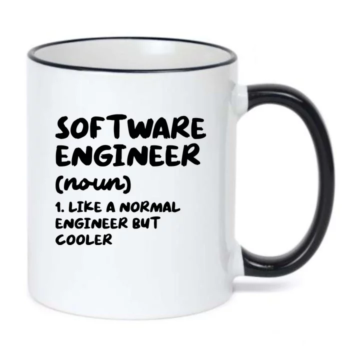 Software Engineer Definition Funny Engineering Black Color Changing Mug