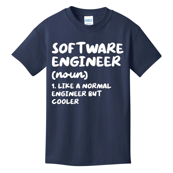 Software Engineer Definition Funny Engineering Kids T-Shirt