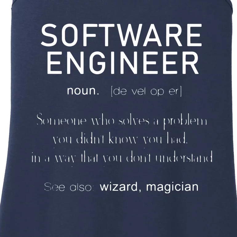 Software Engineer Definition Shirts Coder Definition Ladies Essential Tank