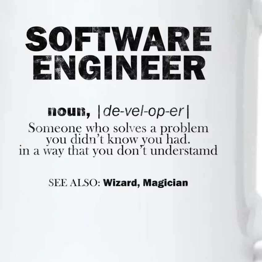 Software Engineer Definition Coder Cute Gift Black Color Changing Mug