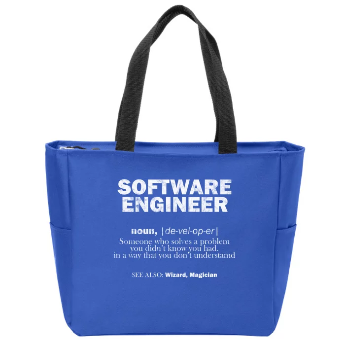 Software Engineer Definition Coder Cute Gift Zip Tote Bag