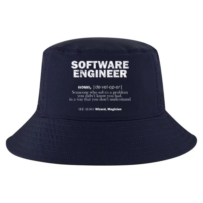 Software Engineer Definition Coder Cute Gift Cool Comfort Performance Bucket Hat