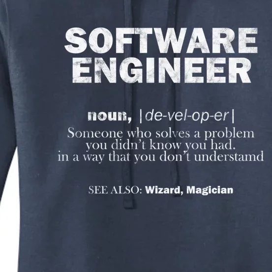 Software Engineer Definition Coder Cute Gift Women's Pullover Hoodie