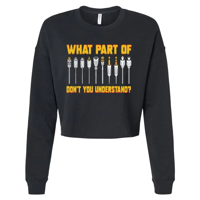 Sound Engineer DJ Audio Guy Music Production Engineering Cropped Pullover Crew