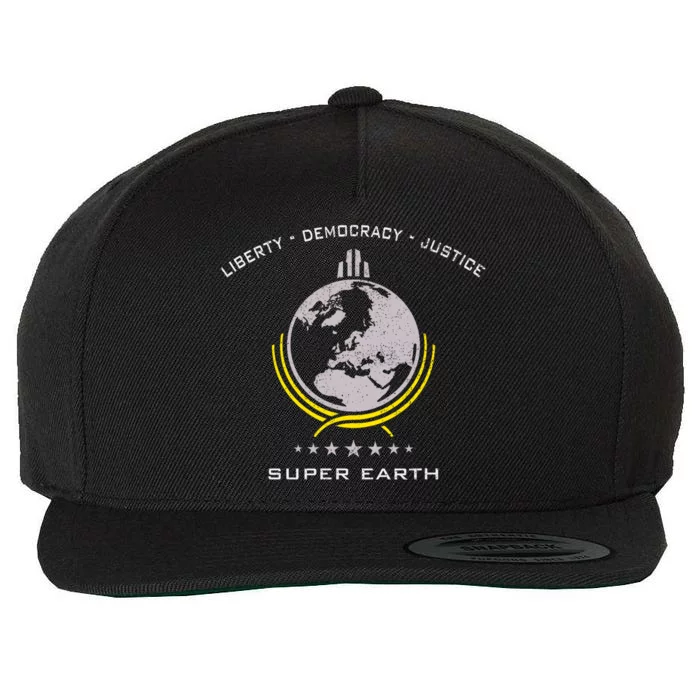 Super Earth Diving Into Hell For Liberty Wool Snapback Cap