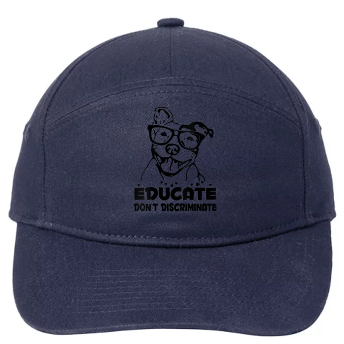 S Educate Do Not Discriminate Pitbull Vneck 7-Panel Snapback Hat