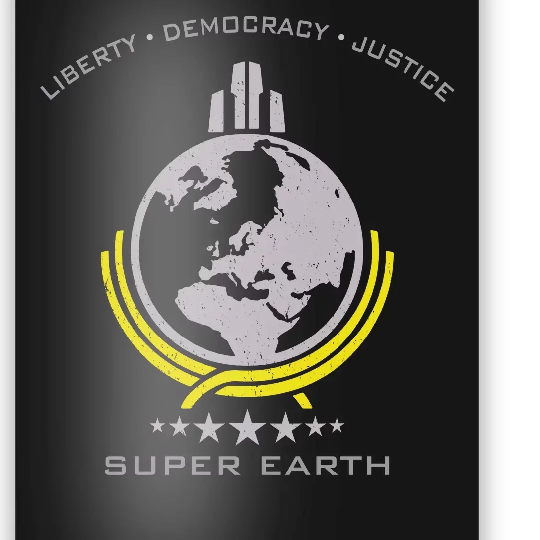 Super Earth Diving Into Hell For Liberty Poster