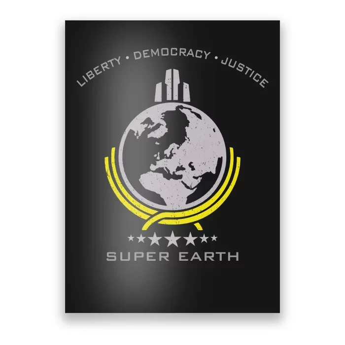 Super Earth Diving Into Hell For Liberty Poster