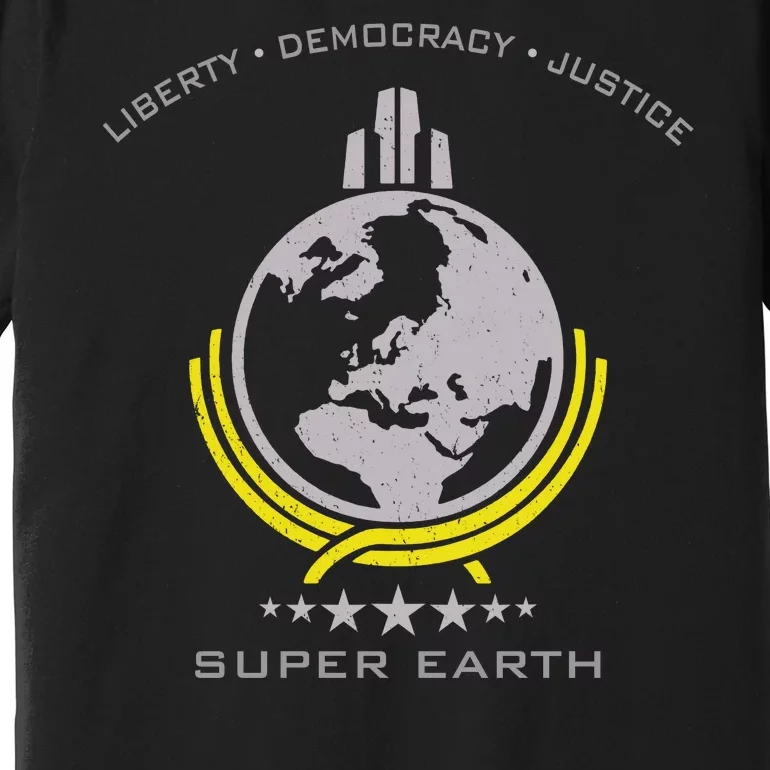 Super Earth Diving Into Hell For Liberty Premium T-Shirt