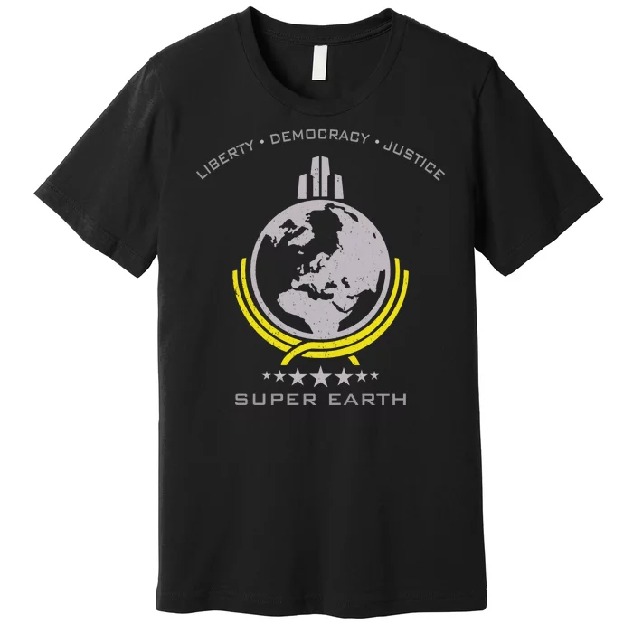 Super Earth Diving Into Hell For Liberty Premium T-Shirt