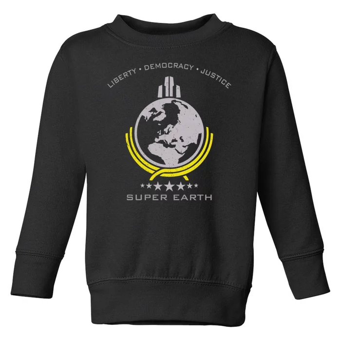 Super Earth Diving Into Hell For Liberty Toddler Sweatshirt