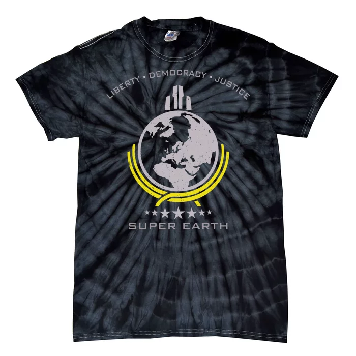 Super Earth Diving Into Hell For Liberty Tie-Dye T-Shirt