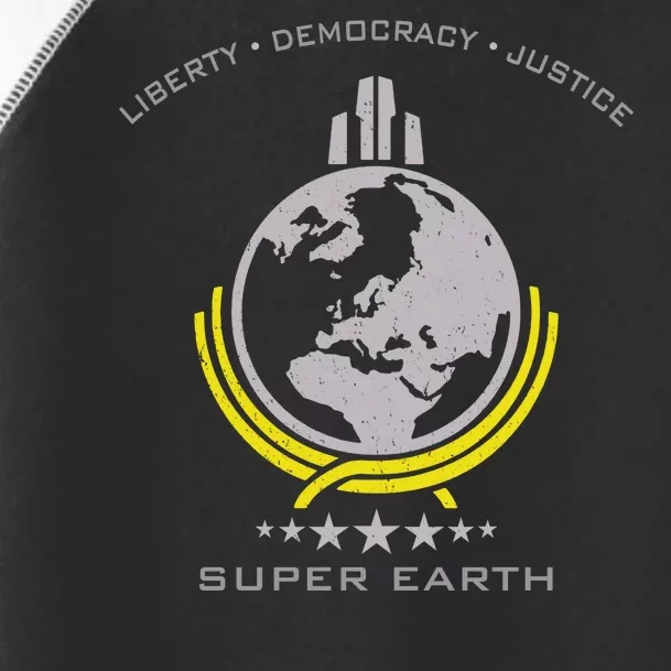 Super Earth Diving Into Hell For Liberty Toddler Fine Jersey T-Shirt