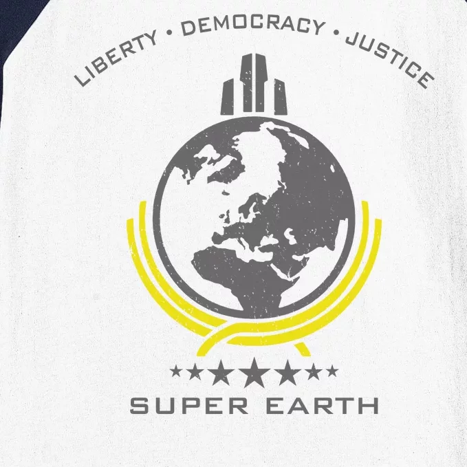 Super Earth Diving Into Hell For Liberty Baseball Sleeve Shirt