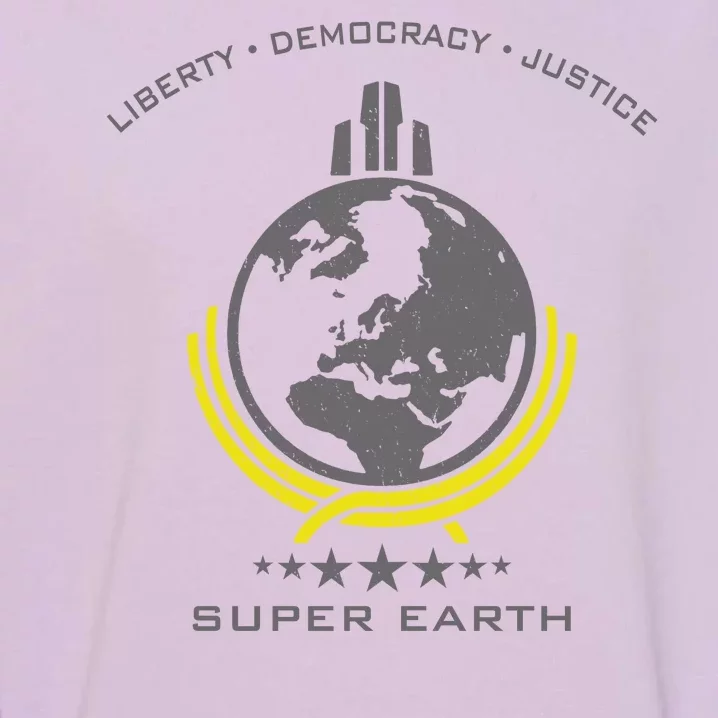 Super Earth Diving Into Hell For Liberty Garment-Dyed Sweatshirt