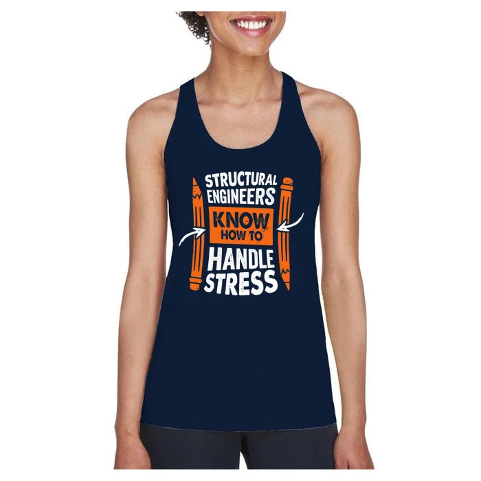 Structural Engineering Design For A Civil Engineer Women's Racerback Tank