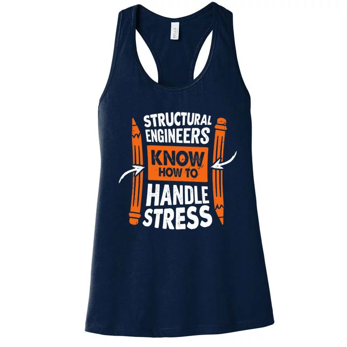 Structural Engineering Design For A Civil Engineer Women's Racerback Tank