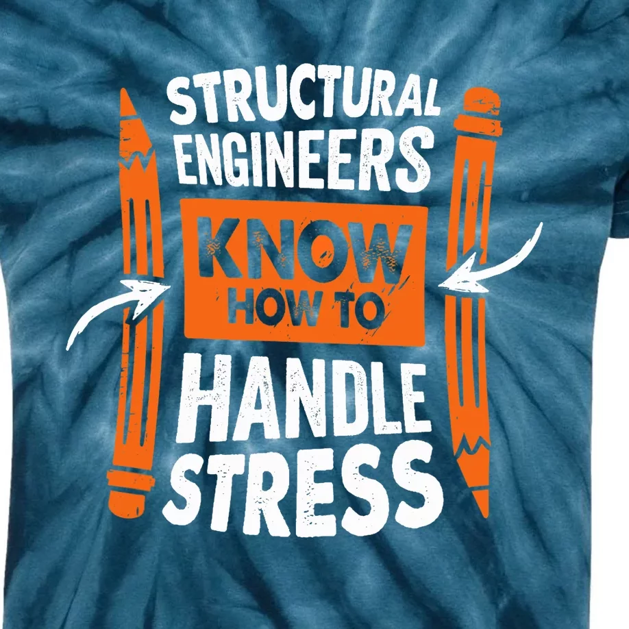 Structural Engineering Design For A Civil Engineer Kids Tie-Dye T-Shirt