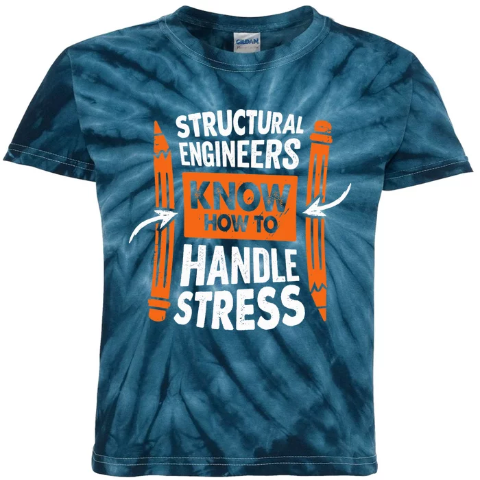 Structural Engineering Design For A Civil Engineer Kids Tie-Dye T-Shirt